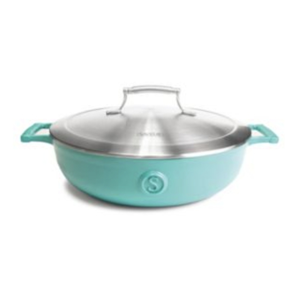 NWT SAVEUR SELECTSVoyage Series Enameled Cast Iron Braiser Dutch Oven 4.5 Qt - Picture 3 of 10